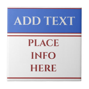 Blank Business Sign, add or edit text Poster Ceramic Tile