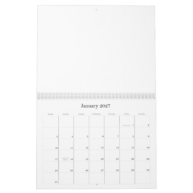 BLANK - calendar (Jan 2027)