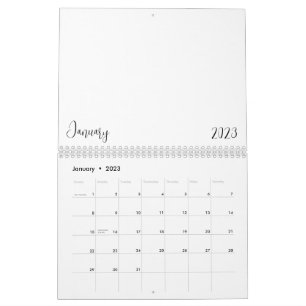 Blank Calendar 2023 With Text