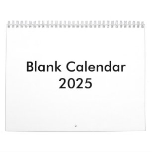 Blank Calendar 2025 Without Holidays