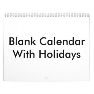 Blank Calendar With Holidays 2026