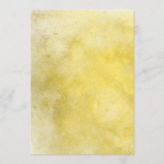 Blank Canary Watercolor Wedding Invitation