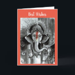 Blank Card - Aashirwad Ganesha<br><div class="desc">Aashirwad Ganesha -Fine-Art Print Greeting Card.
The canvas print is from my original art in ink. 
Makes a blessed gift for friends,  family,  and home.</div>