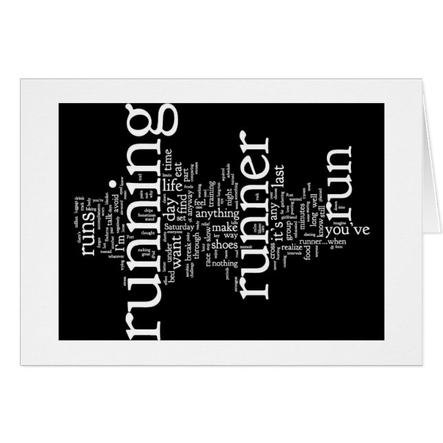 Blank Card for Runners (Front Horizontal)