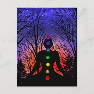 Blank Card   Meditation Yoga at Sunset