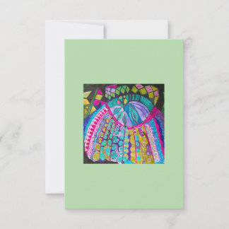 Blank Card--Stain Glass Images Thank You Card