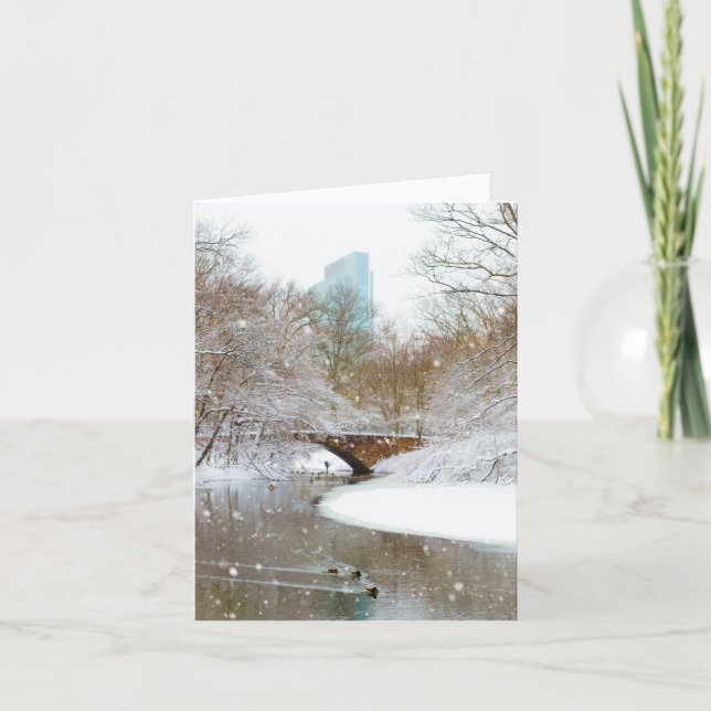 Blank card - wintery snowy scene (Front)