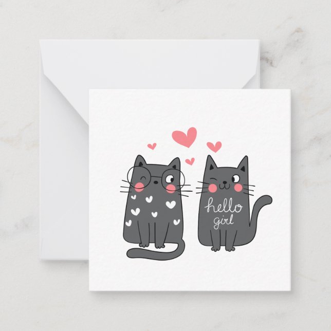 Blank Card with Cats (Front)