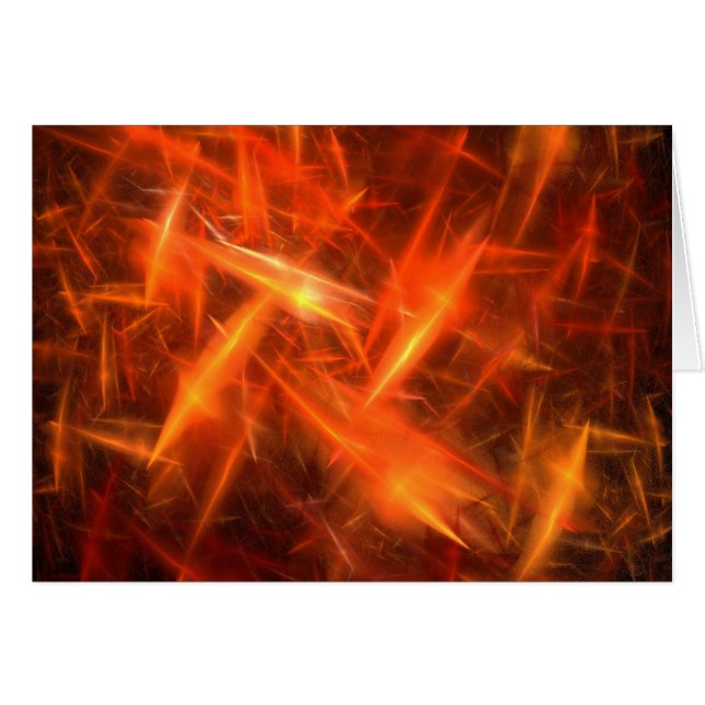 Blank Card with Fractal Art Background (Front Horizontal)