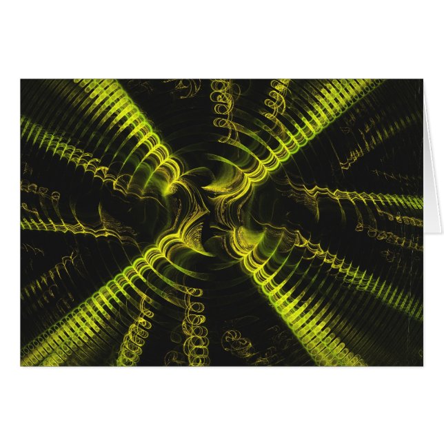 Blank Card with Fractal Spiral Design Background (Front Horizontal)