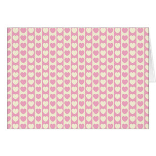 Blank Card with Heart Pink-White Eyelet Background