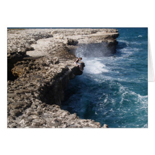 Blank Card with image of Devil's Bridge in Antigua