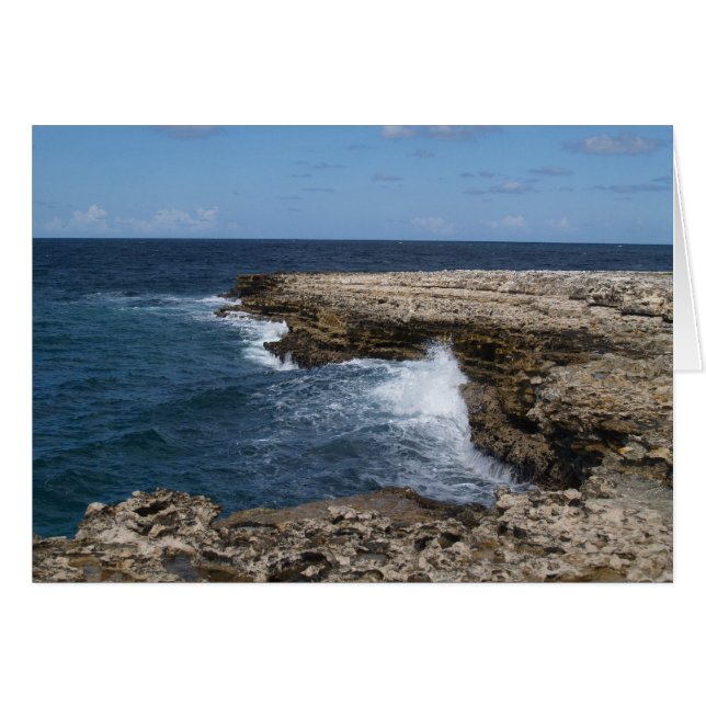 Blank Card with image of Devils Bridge  in Antigua (Front Horizontal)