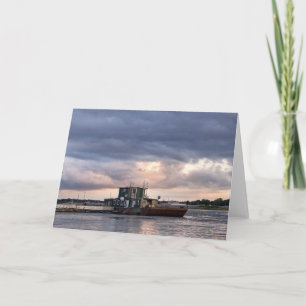Blank Card with Mississippi River Boat