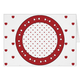 Blank Card with Red & Black Heart Background