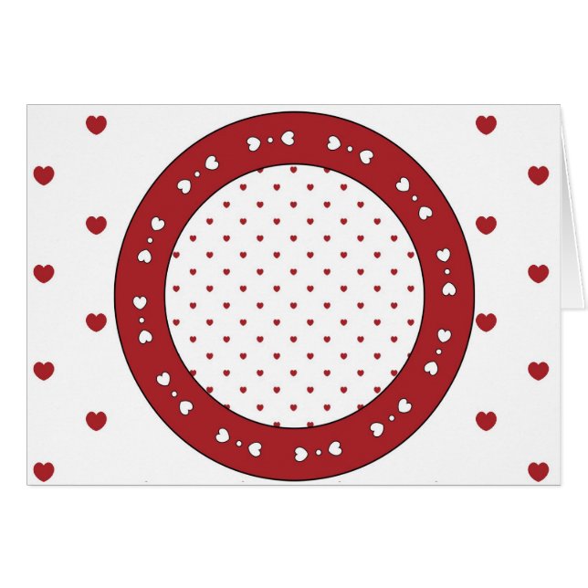 Blank Card with Red & Black Heart Background (Front Horizontal)