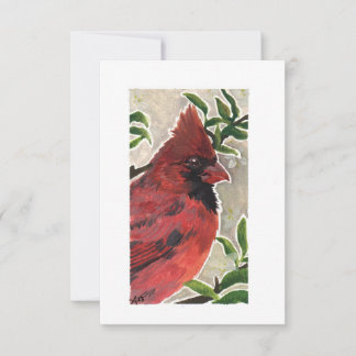 Blank - Cardinal Watercolor Thank You Card