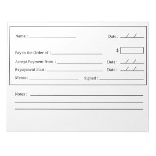 Blank Check - Affirmation - Notepad