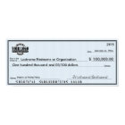 Blank Check for Sweepstakes & Awards