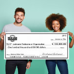 Blank Check for Sweepstakes & Awards Poster<br><div class="desc">(CHECK ACCOUNT NUMBERS ARE FALSE)  1) Upload your logo (USE A .PNG FILE). 2) Fill in all of the text information. 3) Choose a poster size and stock.</div>