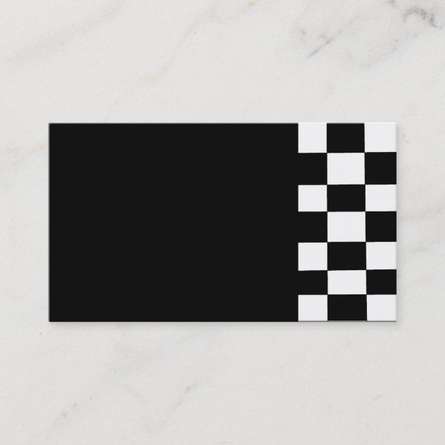 blank chequered business card (Front)