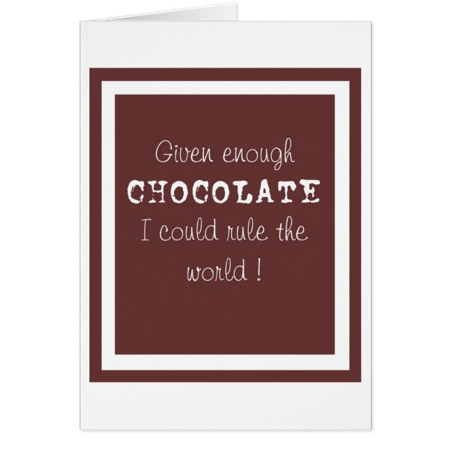 Blank Chocolate Card (Front)