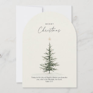 Blank Christmas Greeting Card with Bible Verse
