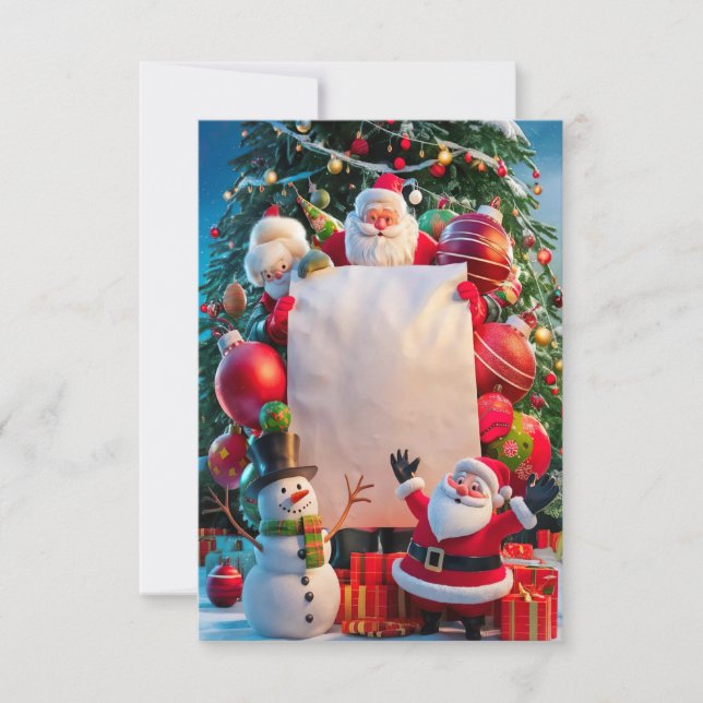 Blank Christmas Invitation Card (Front)