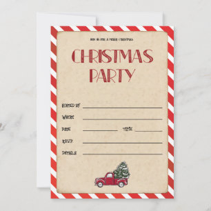 Blank Christmas Party Invitation