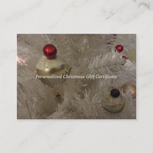 Blank Christmas Tree Gift Certificate (Front)