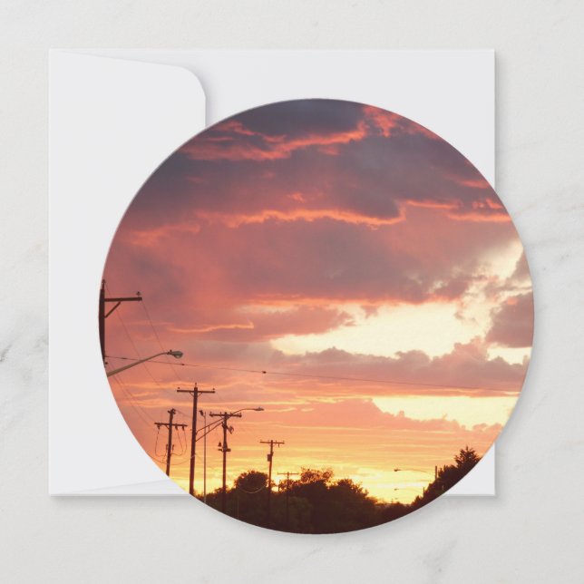 Blank-City Sunset Invitation (Front)
