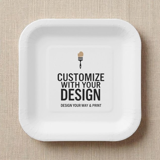 Blank Company Branded Custom Personalised  Paper Plate (Creator Uploaded)