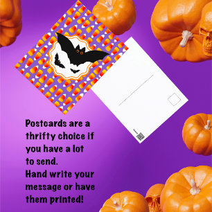 Blank Crazy Candy Corn Halloween Sales Postcard
