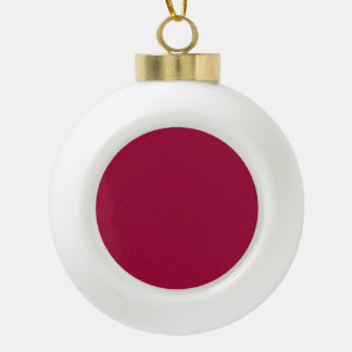 Blank Create Your Own - Cherry Red Ceramic Ball Christmas Ornament