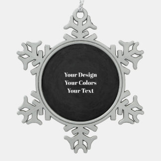 Blank - Create Your Own Custom Snowflake Pewter Christmas Ornament