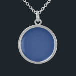Blank Create Your Own - Deep Blue Sterling Silver Necklace<br><div class="desc">Blank Create Your Own - Deep Blue

Create your own custom personalised wedding supplies,  decorations,  invitations,  favours,  gifts and more by uploading your own images and choosing your favourite colours,  product types and styles.</div>
