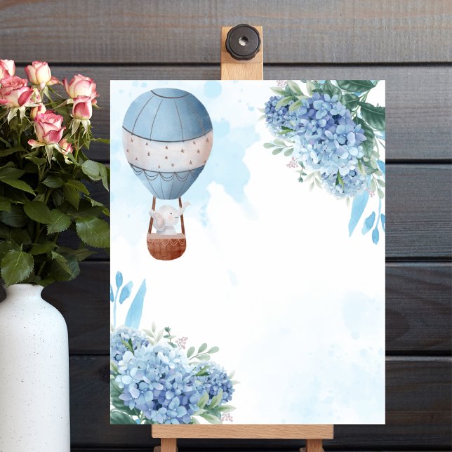 Blank Create Your Own Elephant Hot Air Balloon  Poster (Creator Uploaded)