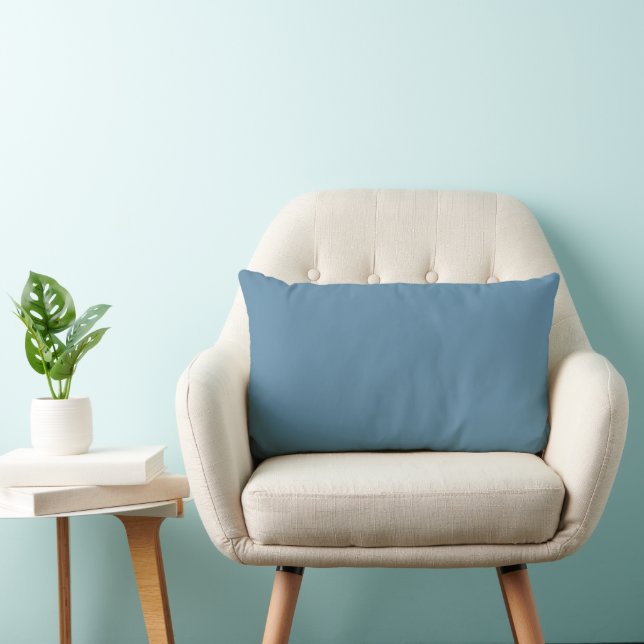 Blank Create Your Own - Grey Blue Lumbar Cushion (Chair)