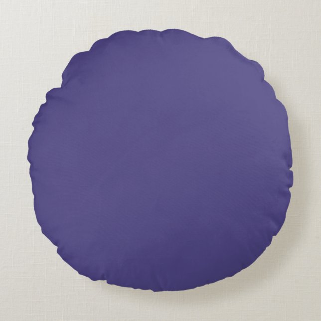 Blank Create Your Own - Midnight Purple Round Cushion (Front)