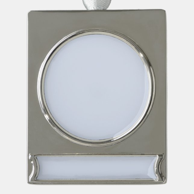 Blank Create Your Own Paper Silver Plated Banner Ornament (Front)