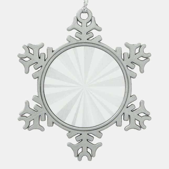 Blank - Create Your Own Personalised Snowflake Pewter Christmas Ornament (Front)