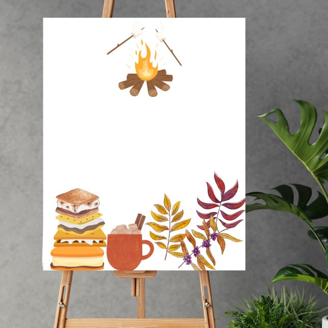 Blank Create Your Own Smore Fun Campfire Hot Cocoa Poster (Creator Uploaded)