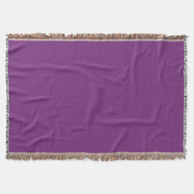 Blank Create Your Own - Soft Purple Throw Blanket (Front)