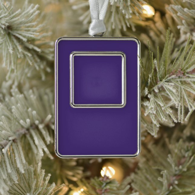 Blank Create Your Own - Violet Silver Plated Framed Ornament (Tree)