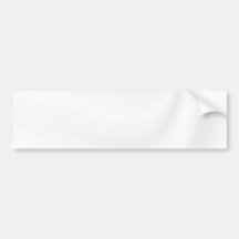BLANK CREATE YOUR OWN WHITE SATIN BUMPER STICKER