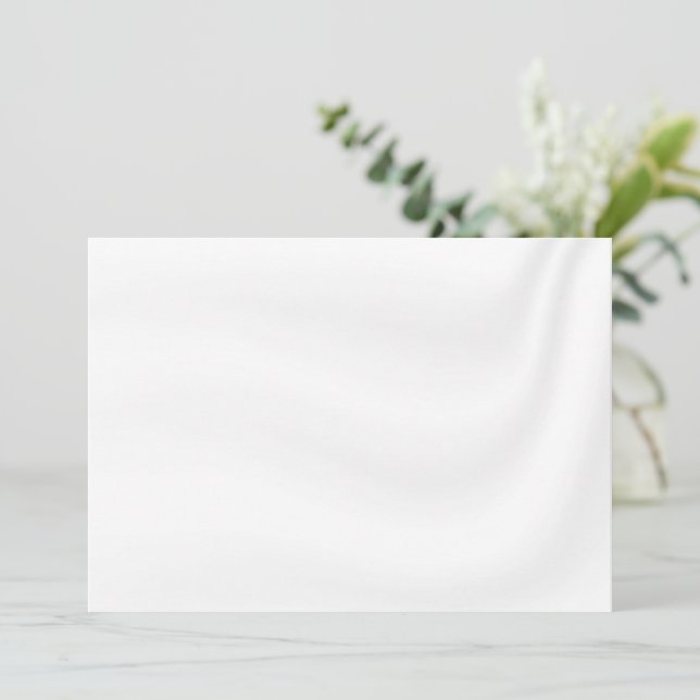 BLANK CREATE YOUR OWN WHITE SATIN INVITATION (Standing Front)