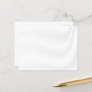BLANK CREATE YOUR OWN WHITE SATIN POSTCARD
