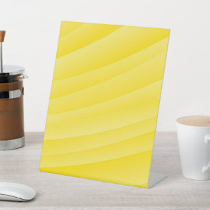 BLANK CREATE YOUR OWN YELLOW PEDESTAL SIGN