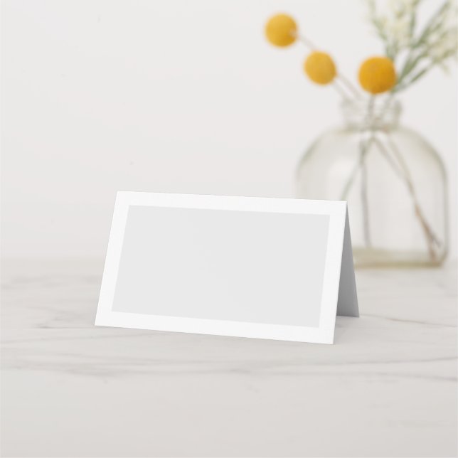 Blank Custom Colour Wedding Place Card (Front)