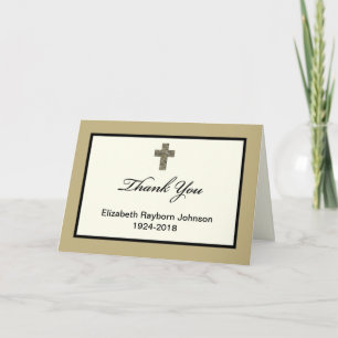Blank Custom Sympathy Thank You Card